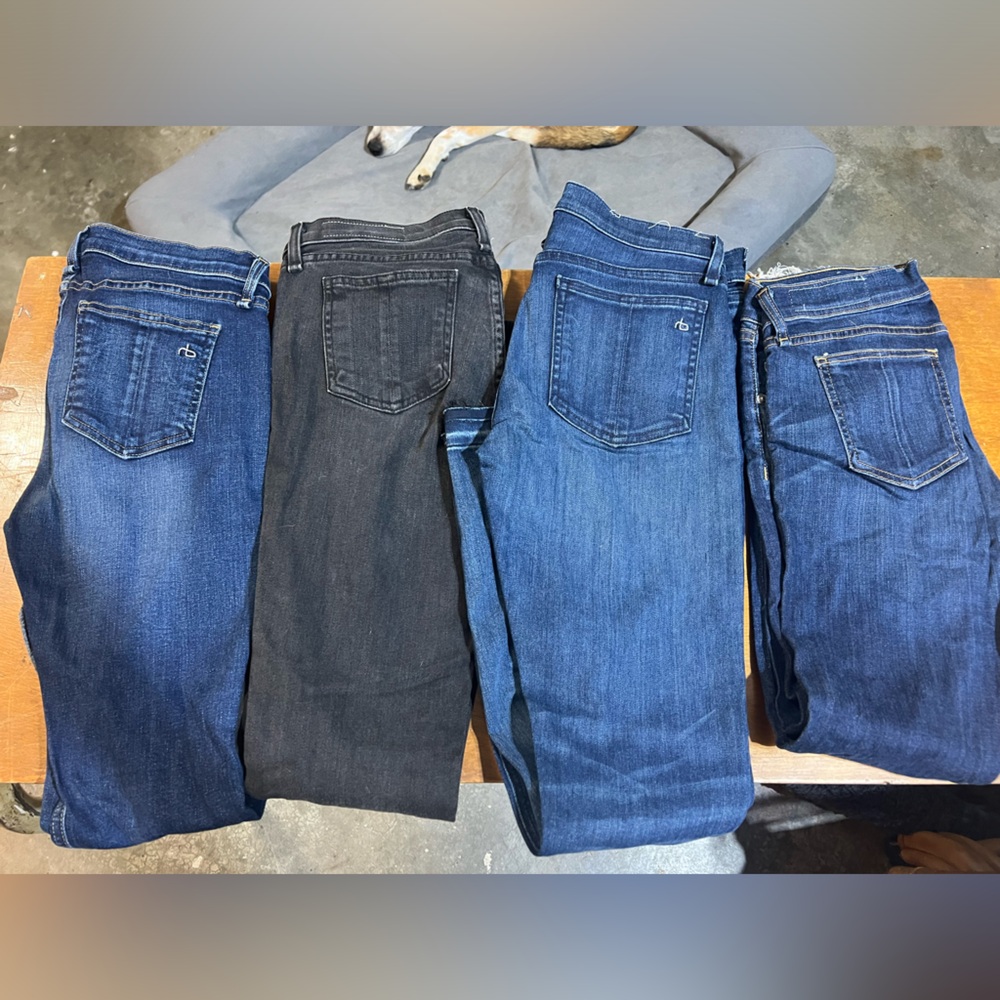 Lot of 4 pairs of Rag & Bone jeans. Sizes 25-28.
